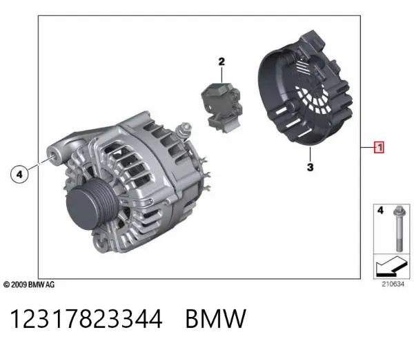 Alternator 12317823344 BMW