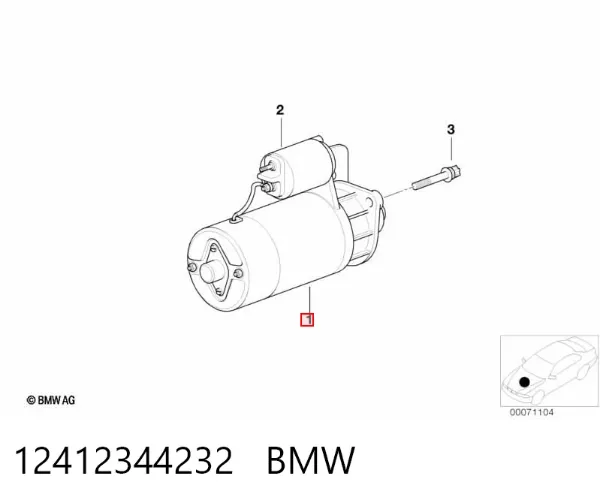 Rozrusznik 12412344232 BMW