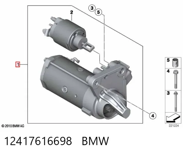 Rozrusznik 12417616698 BMW