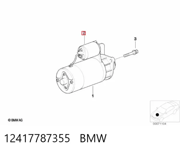 Elektromagnes rozrusznika 12417787355 BMW