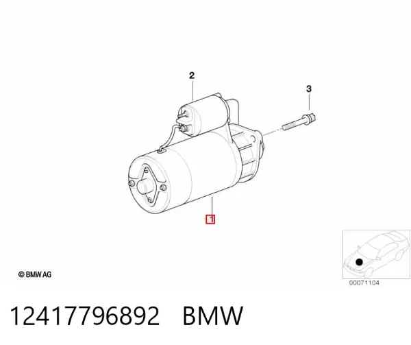 Rozrusznik 12417796892 BMW