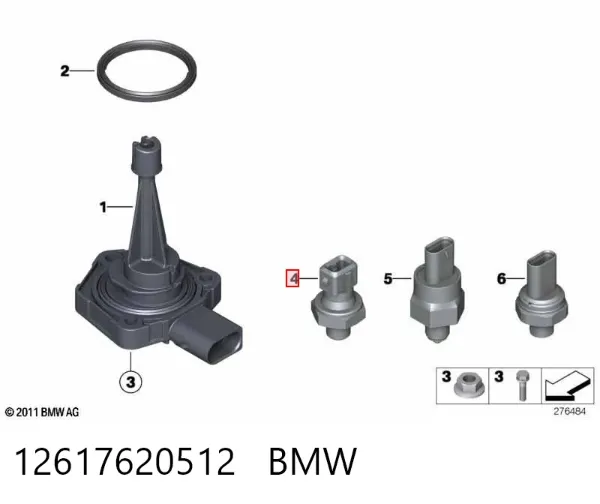 Czujnik ciśnienia oleju 12617620512 BMW