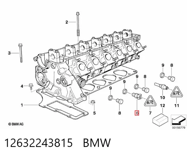 Czujnik temperatury płynu chłodzącego 12632243815 BMW