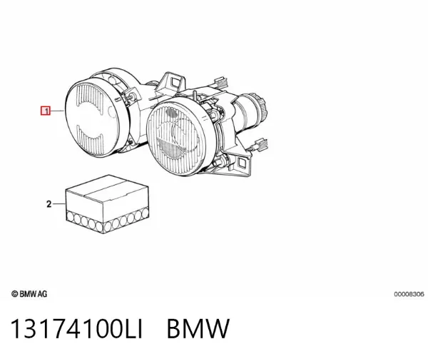Reflektor lewy 13174100LI BMW