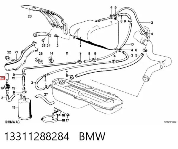 Czujnik temperatury płynu chłodzącego 13311288284 BMW