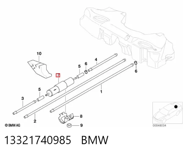 Filtr paliwa 13321740985 BMW