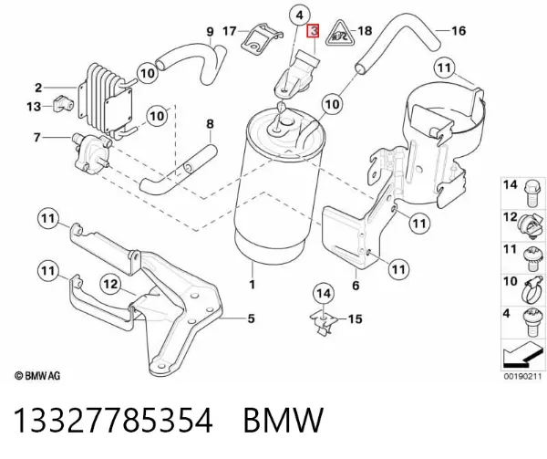 Czujnik ciśnienia w kolektorze ssącym, MAP 13327785354 BMW