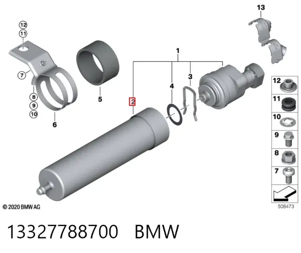 Filtr paliwa 13327788700 BMW