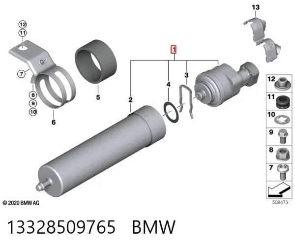 Filtr paliwa 13328509765 BMW