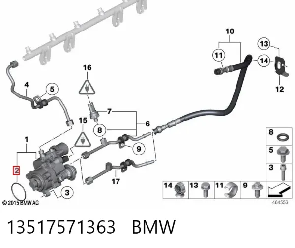 Uszczelka korka wlewu oleju 13517571363 BMW