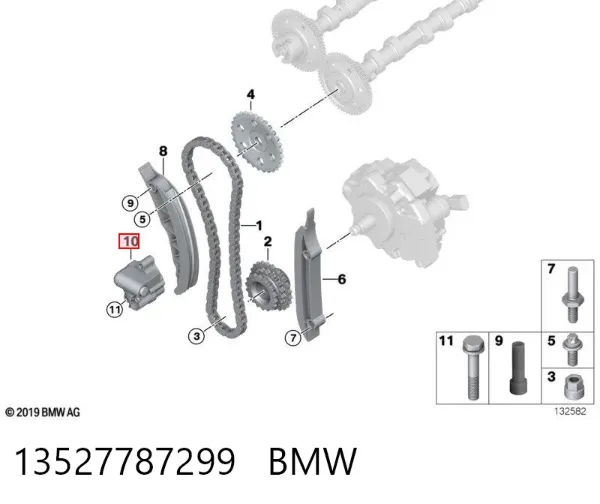 Napinacz łańcucha rozrządu 13527787299 BMW