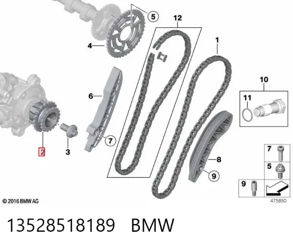 Koło zębate walcowe pompy wtryskowej 13528518189 BMW