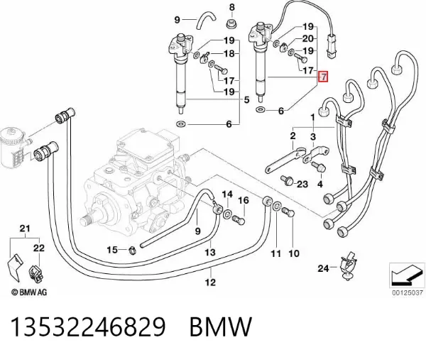 Wtryskiwacz paliwa 13532246829 BMW