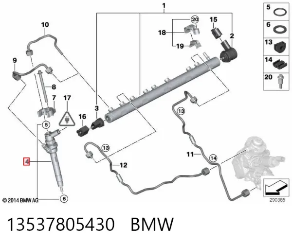 Wtryskiwacz paliwa 13537805430 BMW
