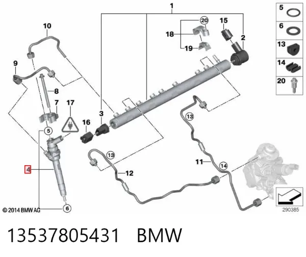 Wtryskiwacz paliwa 13537805431 BMW