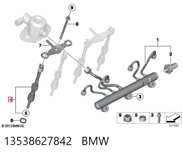 Wtryskiwacz paliwa 13538627842 BMW