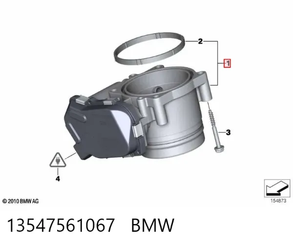 Przepustnica, komplet 13547561067 BMW