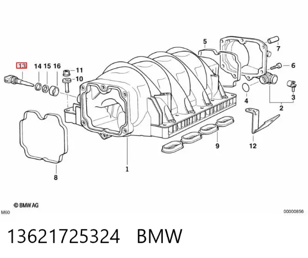 Czujnik temperatury powietrza wlotowego 13621725324 BMW