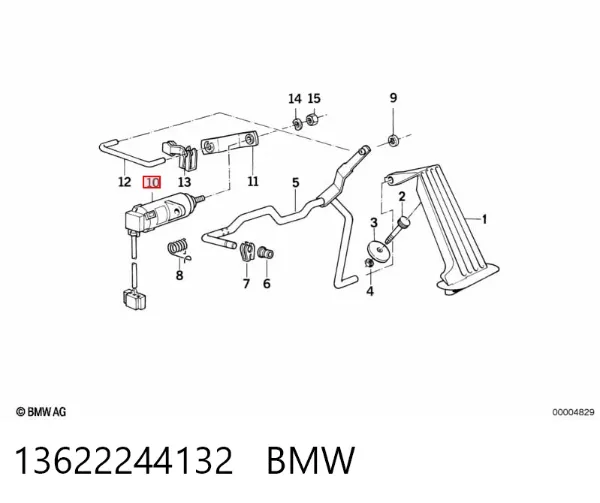 Czujnik położenia pedału przyspieszenia (gazu) 13622244132 BMW