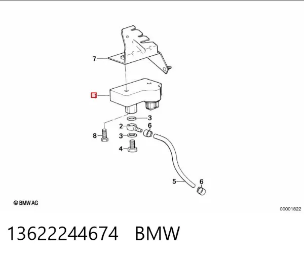 Czujnik ciśnienia w kolektorze ssącym, MAP 13622244674 BMW
