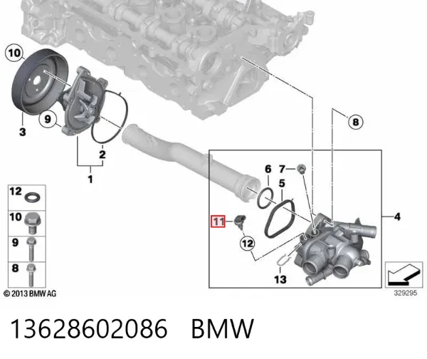 Czujnik temperatury płynu chłodzącego 13628602086 BMW
