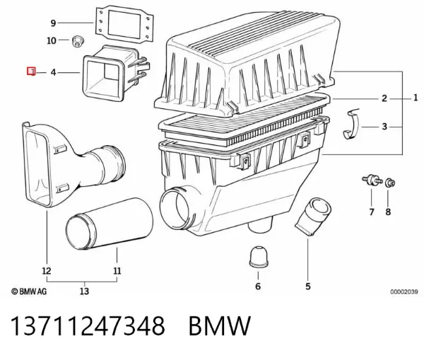 Obudowa filtra powietrza BMW 3 E36