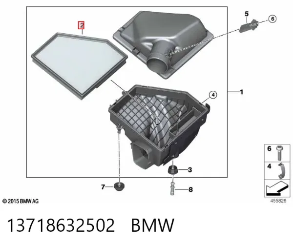Filtr powietrza 13718632502 BMW