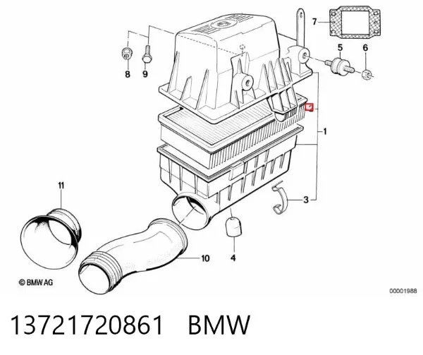 Filtr powietrza 13721720861 BMW