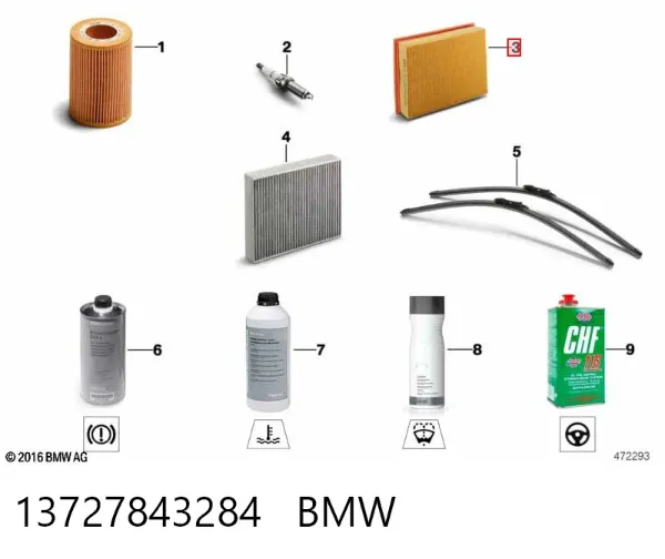 Filtr powietrza 13727843284 BMW