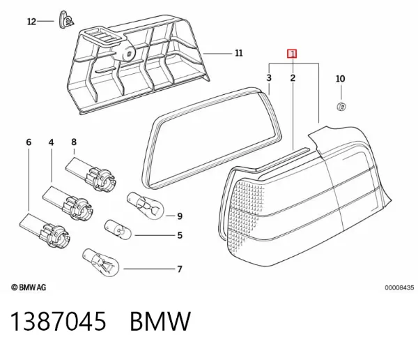 Lampa zespolona tylna lewa BMW 3 E36