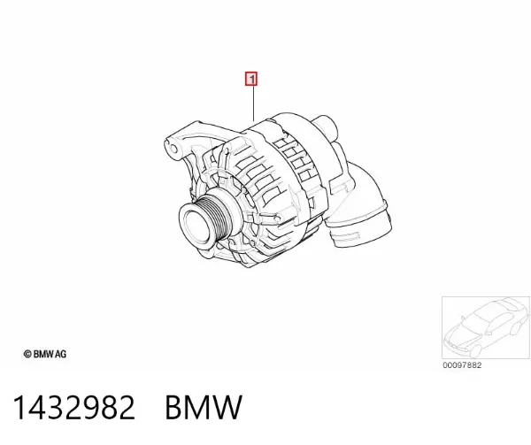 Alternator 1432982 BMW