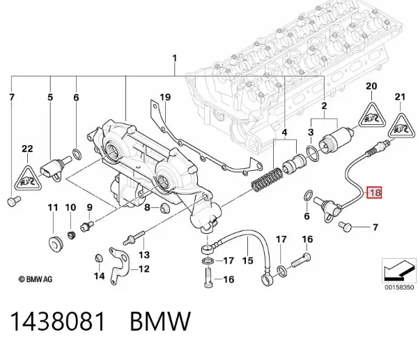Czujnik położenia wałka rozrządu 1438081 BMW