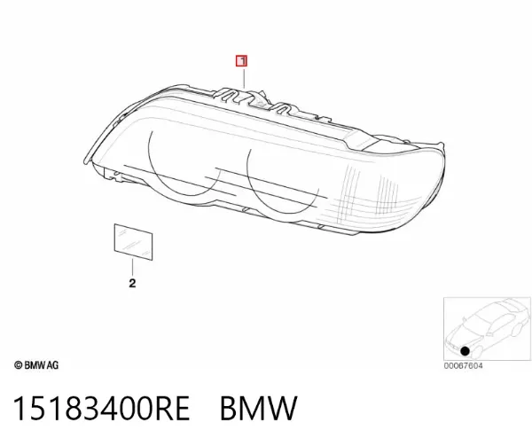 Reflektor prawy 15183400RE BMW