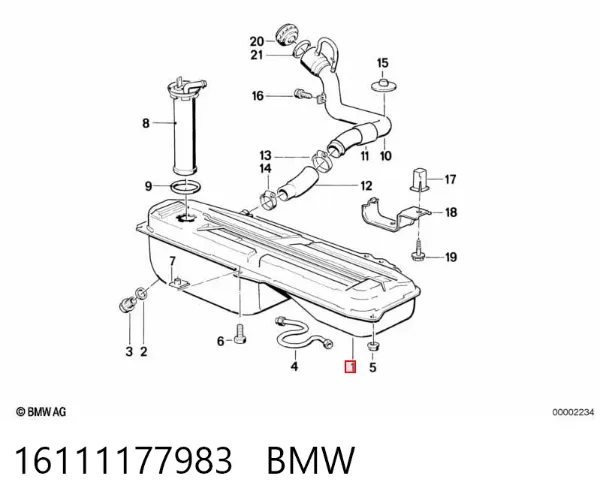 Zbiornik paliwa 16111177983 BMW