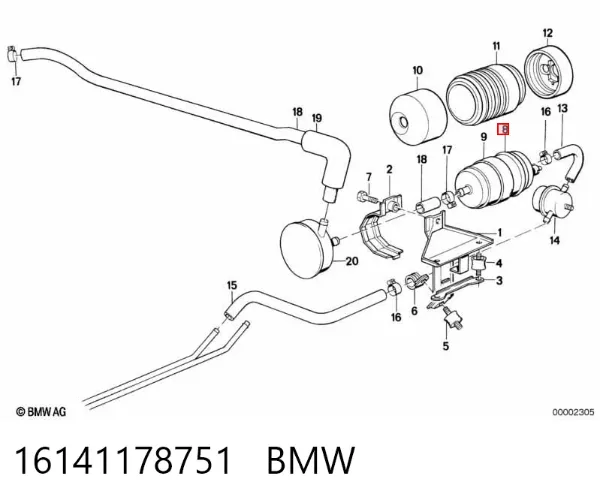 Pompa paliwa główna 16141178751 BMW