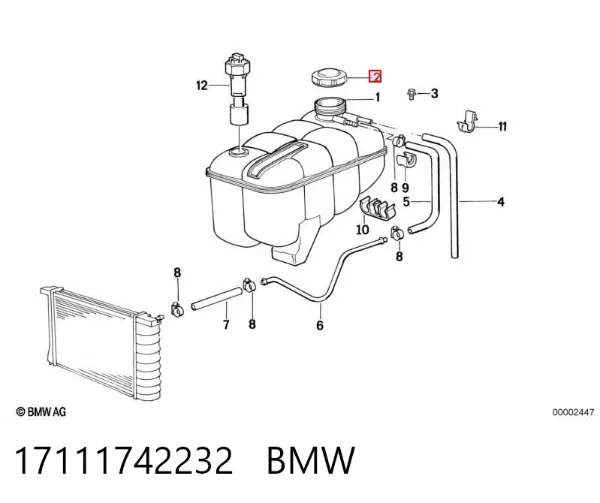 Pokrywa (korek) chłodnicy 17111742232 BMW