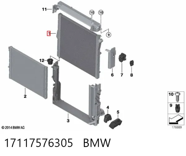 Chłodnica silnika 17117576305 BMW