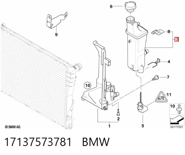 Zbiorniczek chłodnicy 17137573781 BMW