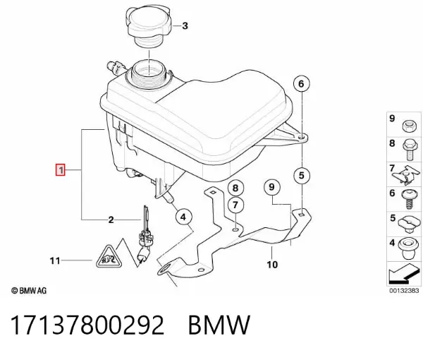 Zbiorniczek wyrównawczy układu chłodzenia 17137800292 BMW