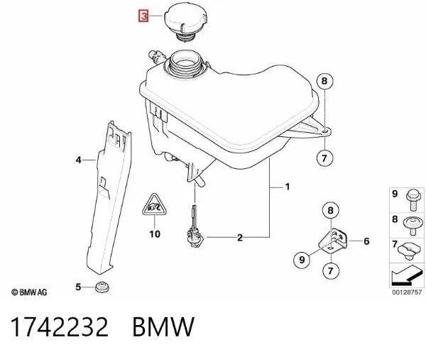 Pokrywa (korek) chłodnicy 1742232 BMW