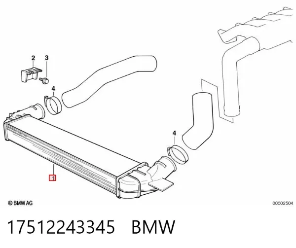 Chłodnica intercoolera 17512243345 BMW
