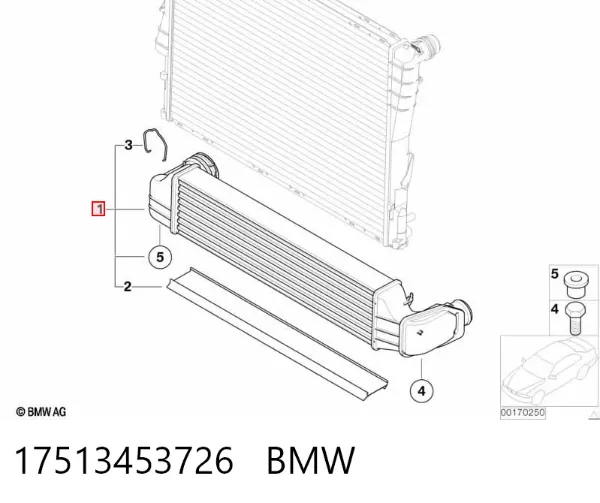 Chłodnica intercoolera 17513453726 BMW