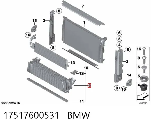 Chłodnica intercoolera 17517600531 BMW