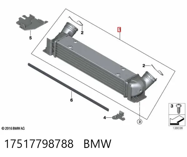 Chłodnica intercoolera 17517798788 BMW