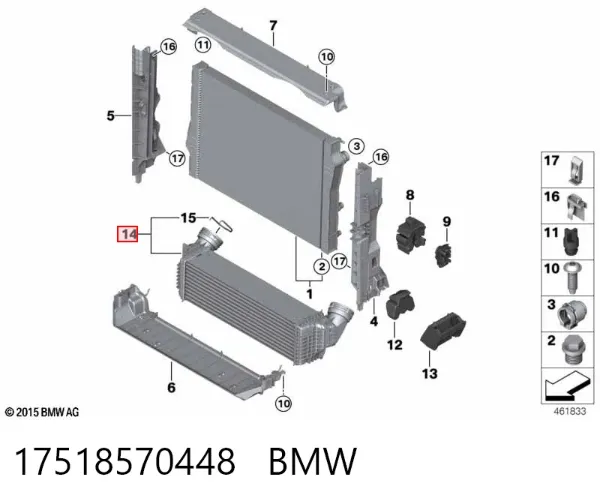Chłodnica intercoolera 17518570448 BMW
