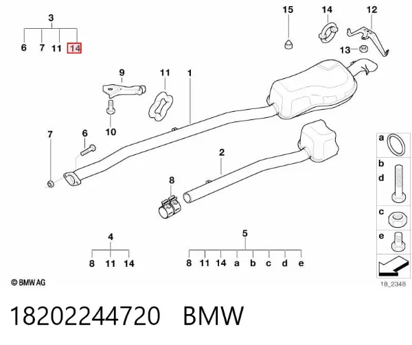 Poduszka mocowania tłumika 18202244720 BMW
