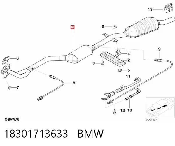 Konwerter-katalizator 18301713633 BMW