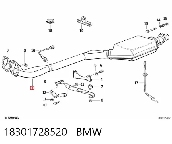 Konwerter-katalizator 18301728520 BMW