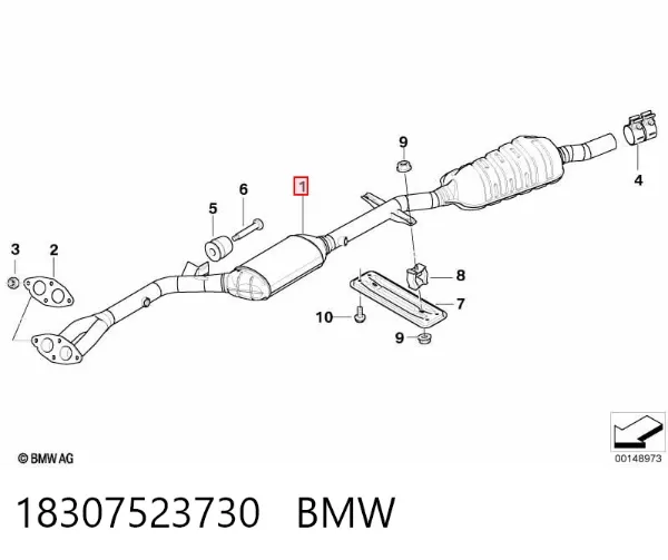 Konwerter-katalizator 18307523730 BMW