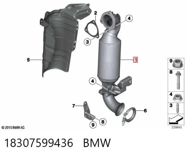 Konwerter-katalizator 18307599436 BMW